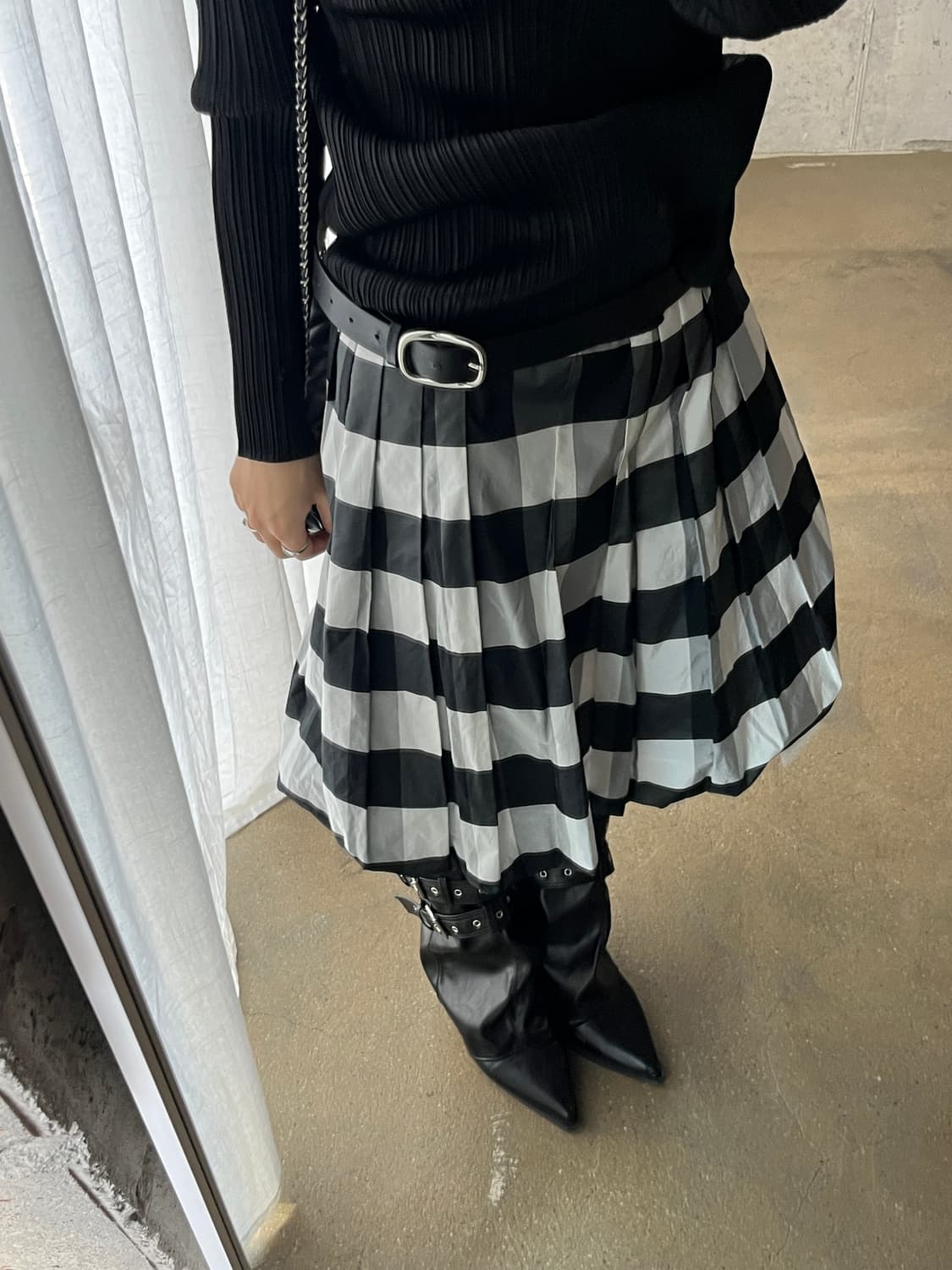 Rene 르네 벌룬 스커트 화이트&블랙 상품이미지10