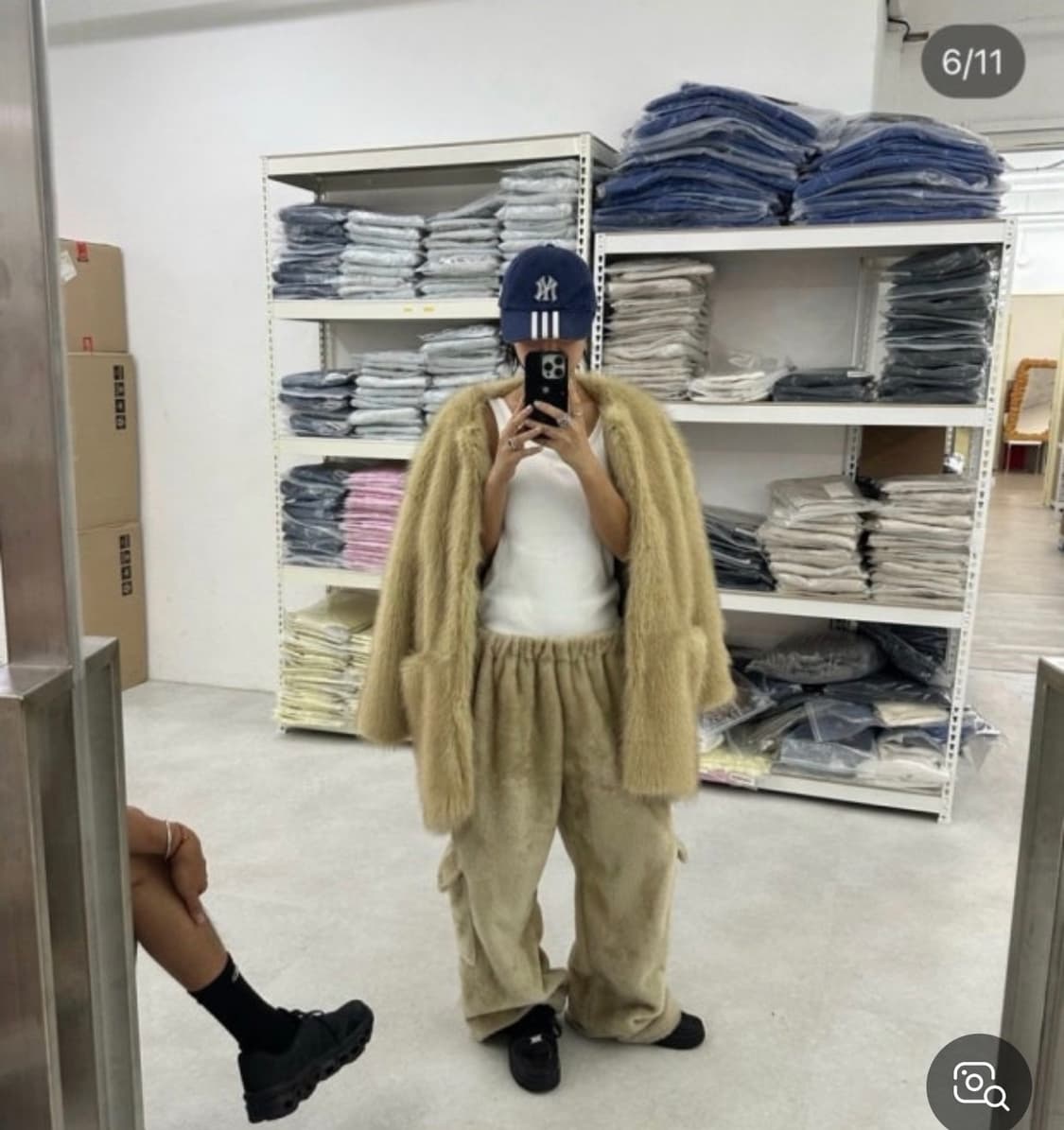 플리즈프로젝트 베이지 퍼(1회착용) 상품이미지4