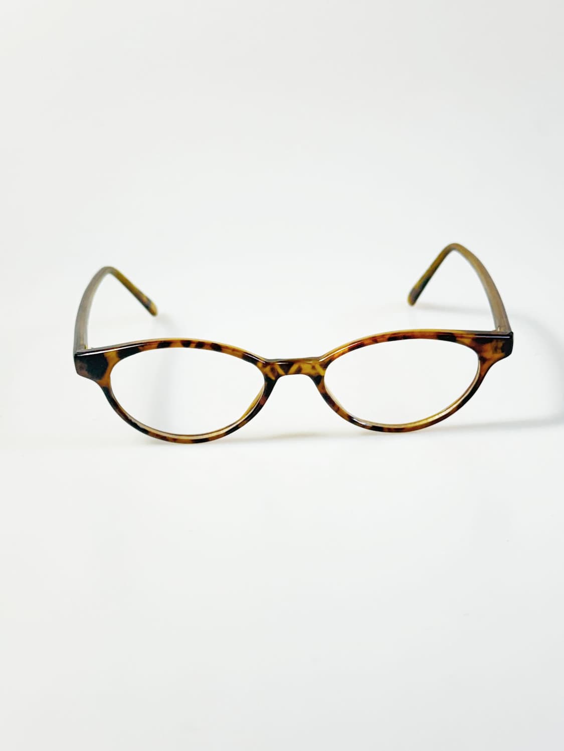 90s JOANNA 토터스쉘 뿔테 오벌 프레임 빈티지 안경 상품이미지2