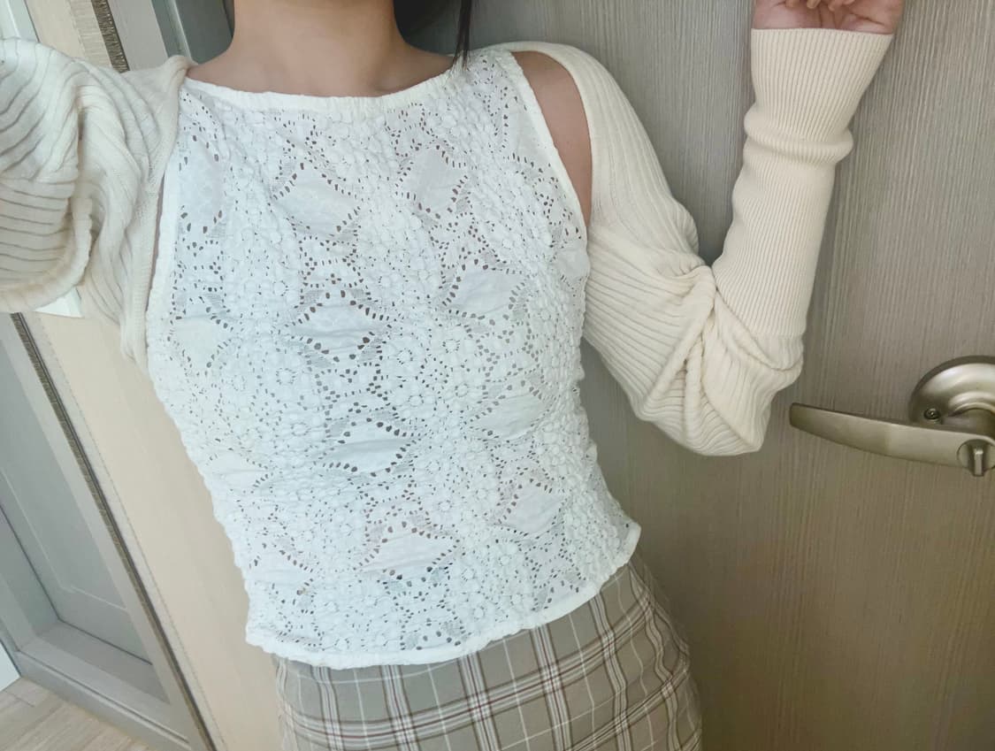 위드진 펀칭 슬리브리스 상품이미지2