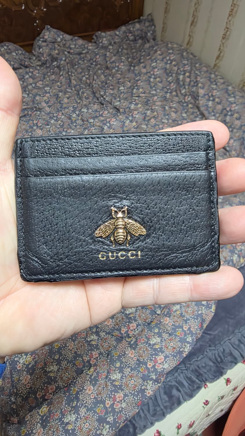 (정품) 구찌 애니멀리에(벌) 카드지갑/남녀공용/검정/개인/팝니다. 상품이미지2