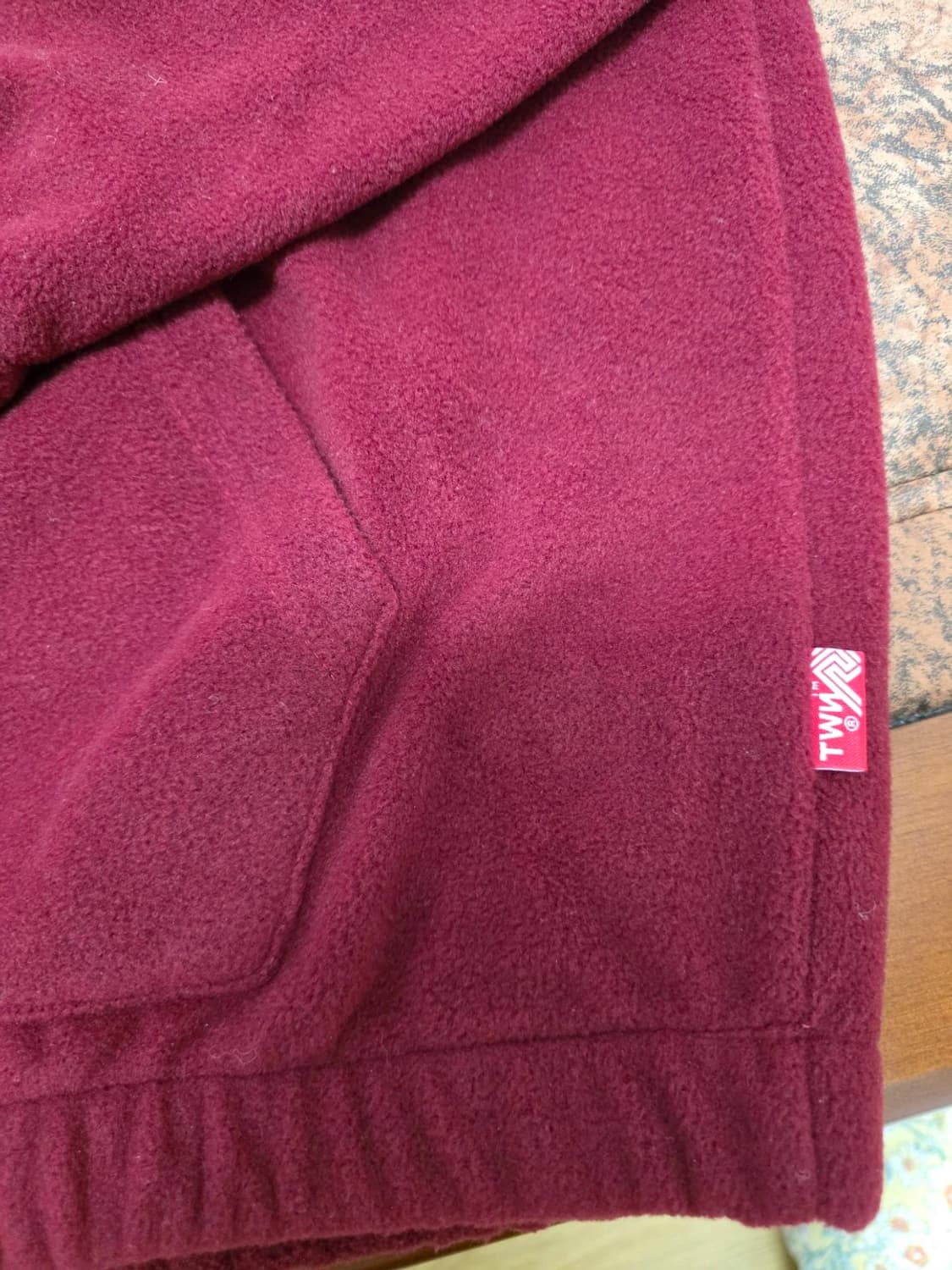 TWN 오버핏 플리스 반집업 후드티 M 상품이미지5