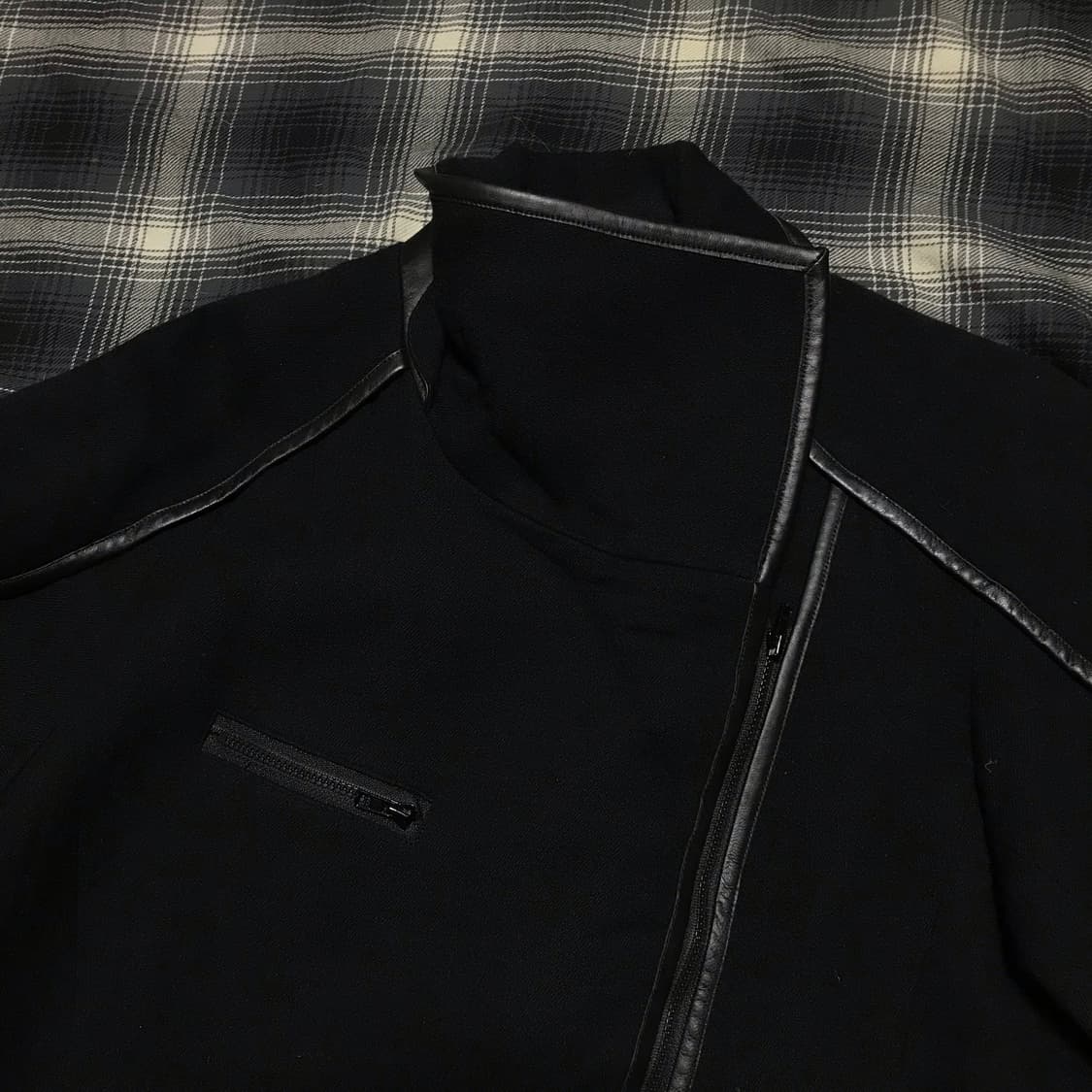 재팬 90s 일본산 양모 가죽 오버핏 라이더 자켓 남녀공용 상품이미지5