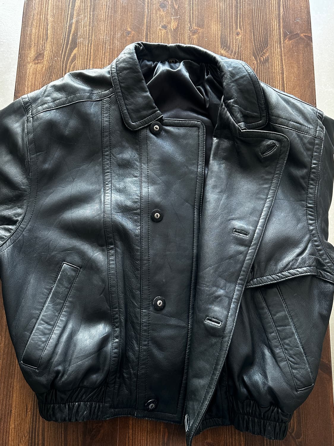 90s 재패니즈 양가죽 레더 봄버 자켓 상품이미지7