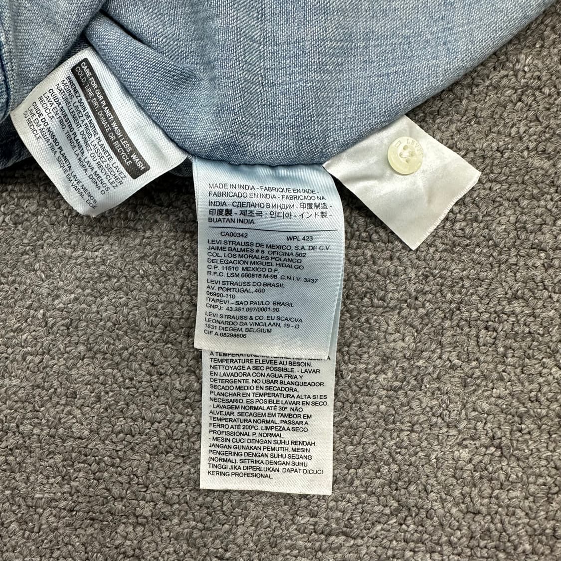 리바이스 웨스턴 데님 반팔셔츠 상품이미지4