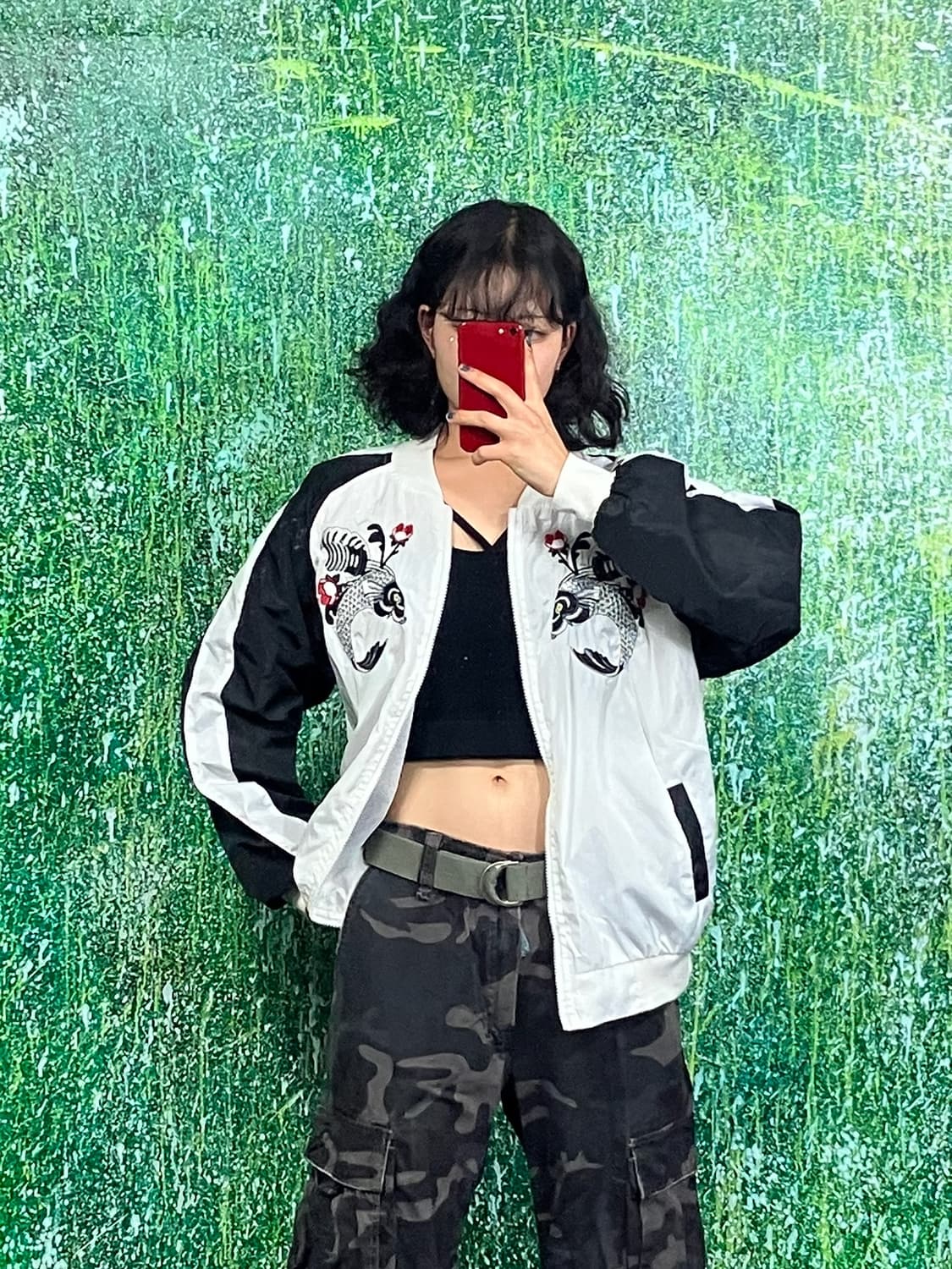 일본 잉어자수 빅로고 스카쟌 상품이미지1