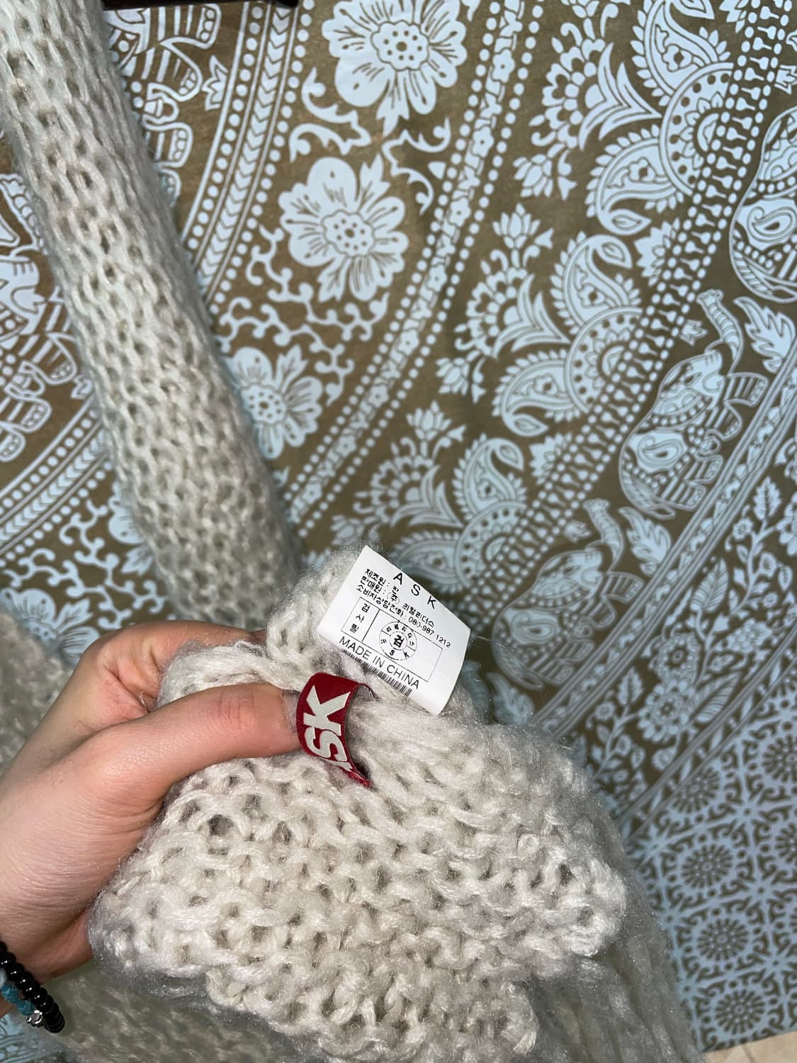 에스크 ask 케이블 니트 머플러 목도리  상품이미지6