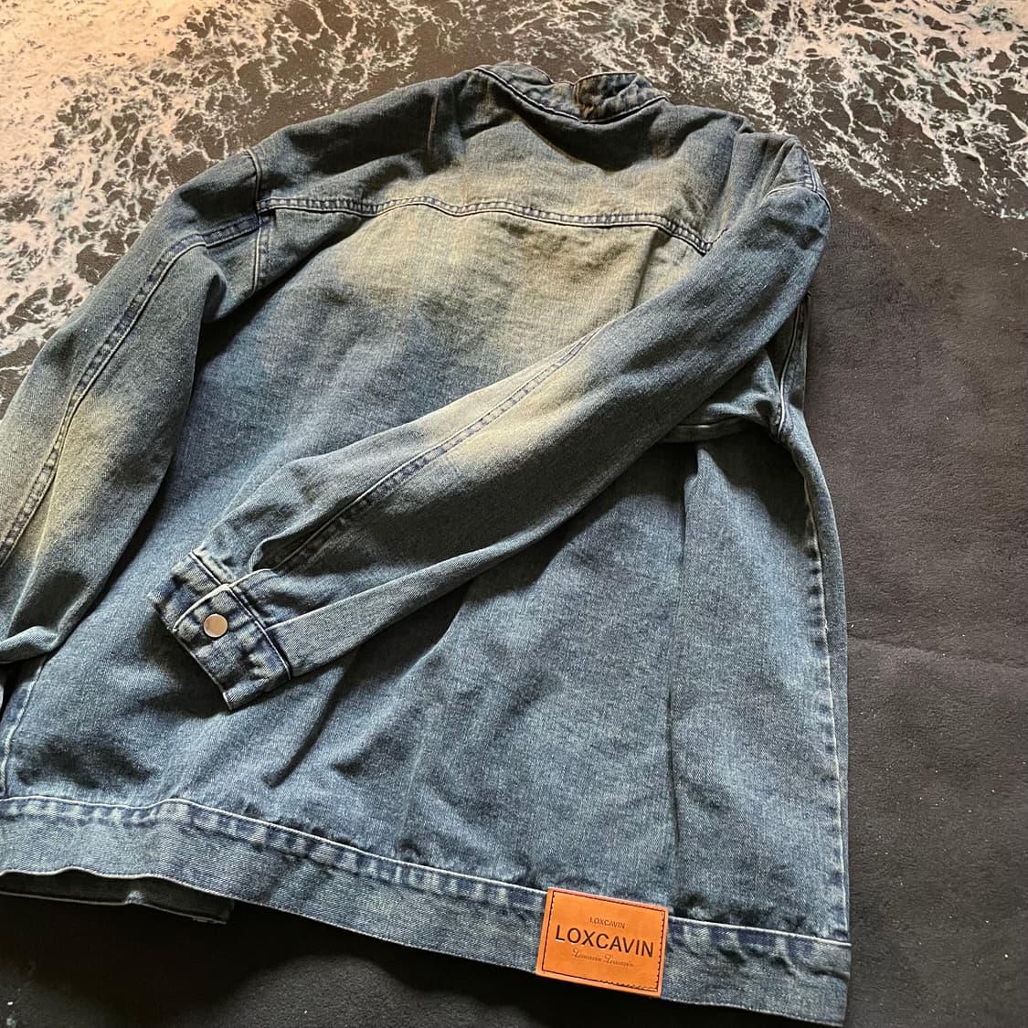 Washed denim rider jacket 상품이미지4