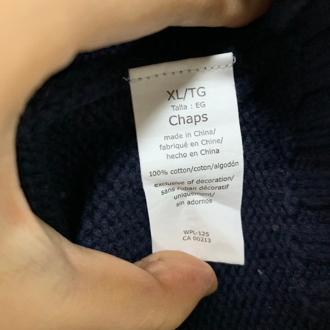 Chaps 챕스 빈티지 챠프스 네이비 니트 스웨터 XL 상품이미지6