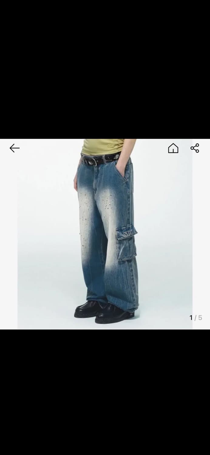 스컬프터 데님 카고 조거 팬츠 상품이미지1