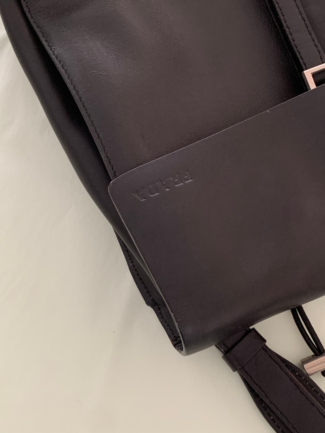90's "PRADA" Leather Cross Bag (rare) 상품이미지8