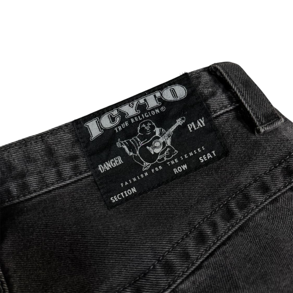 트루릴리전 X 아이시토 데인저 홀스 슈 데님팬츠 블랙 상품이미지6