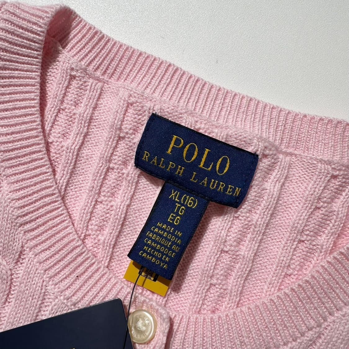 (새상품) 폴로 랄프로렌 케이블 라운드 니트 가디건 상품이미지4