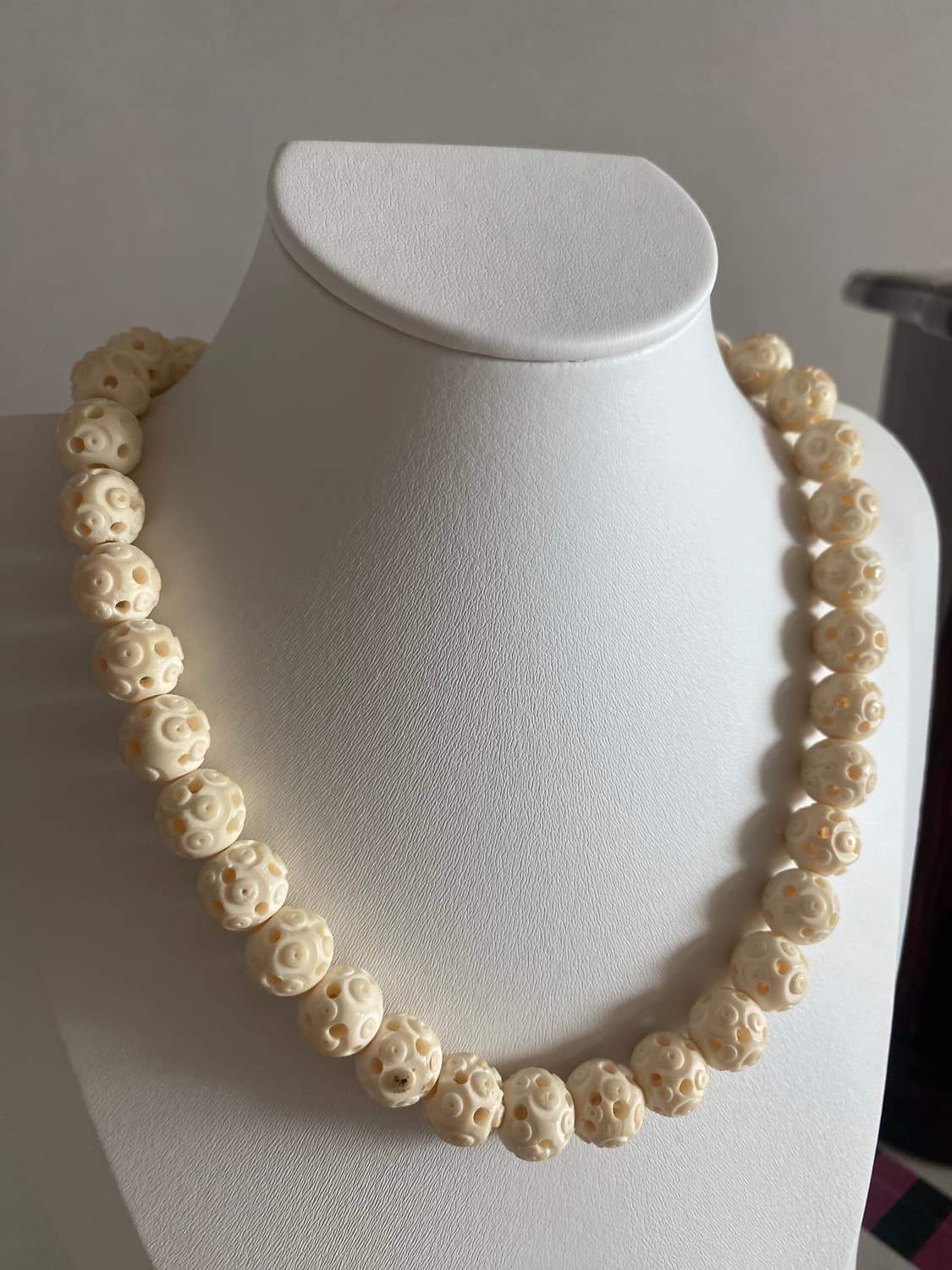 빈티지 조각 아이보리 목걸이 상품이미지3