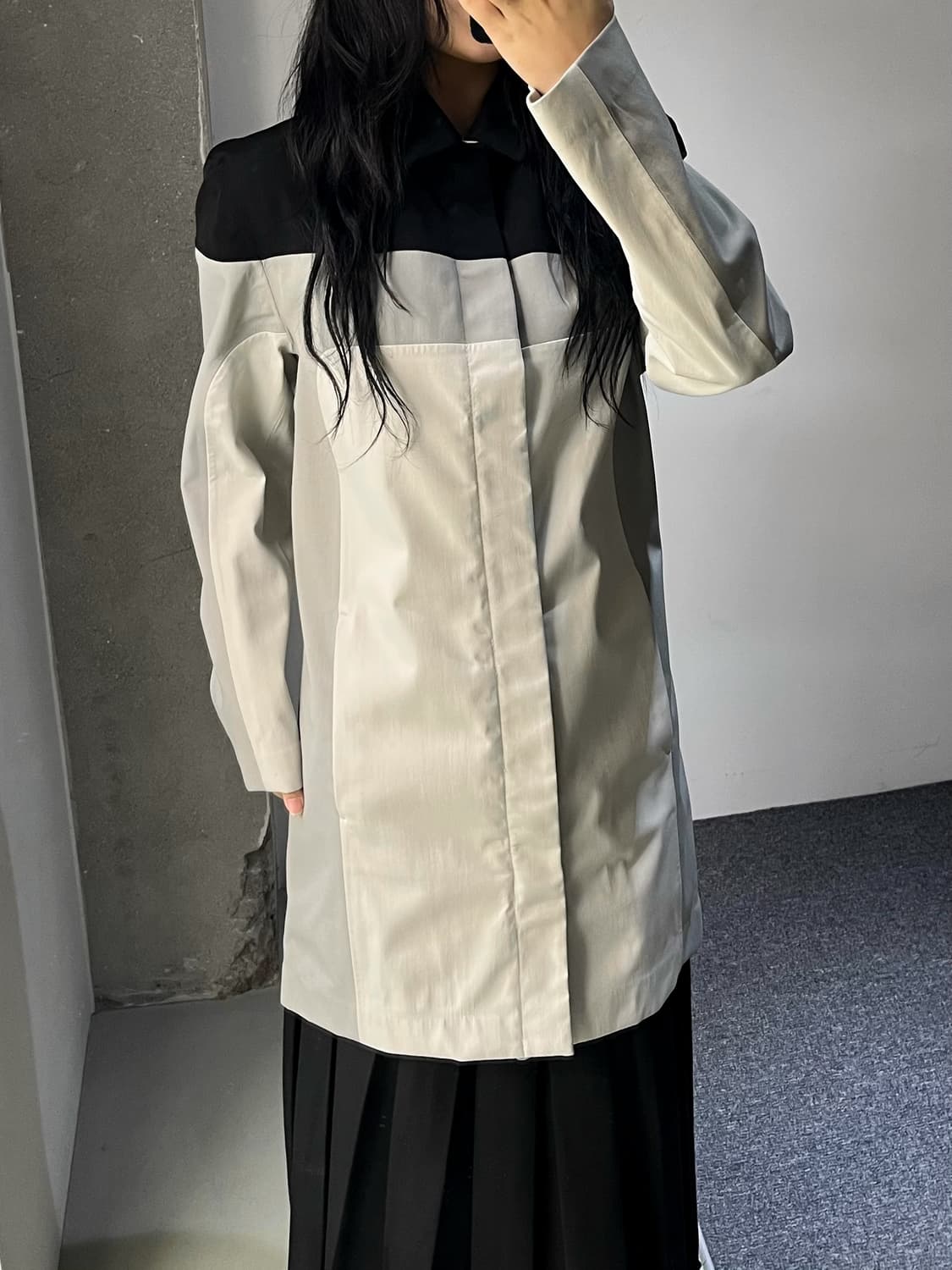 프라다 싱글 집 나일론 코트 상품이미지2