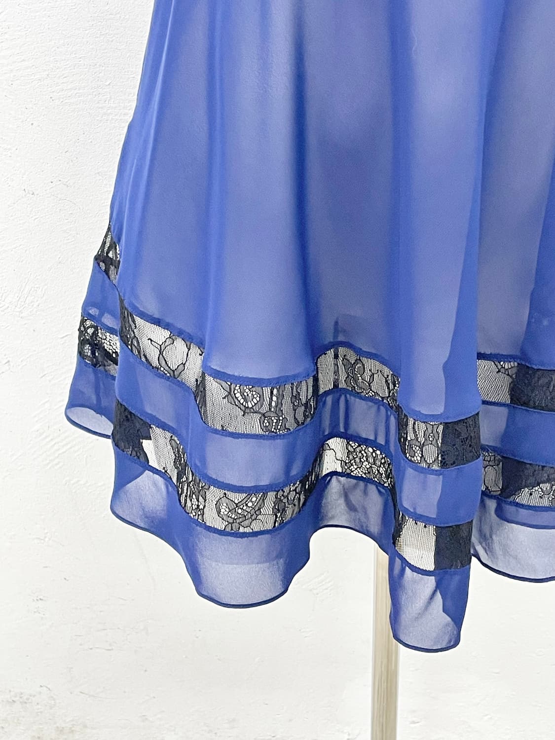 에블린 블루 레이스 시어 슬립 상품이미지3