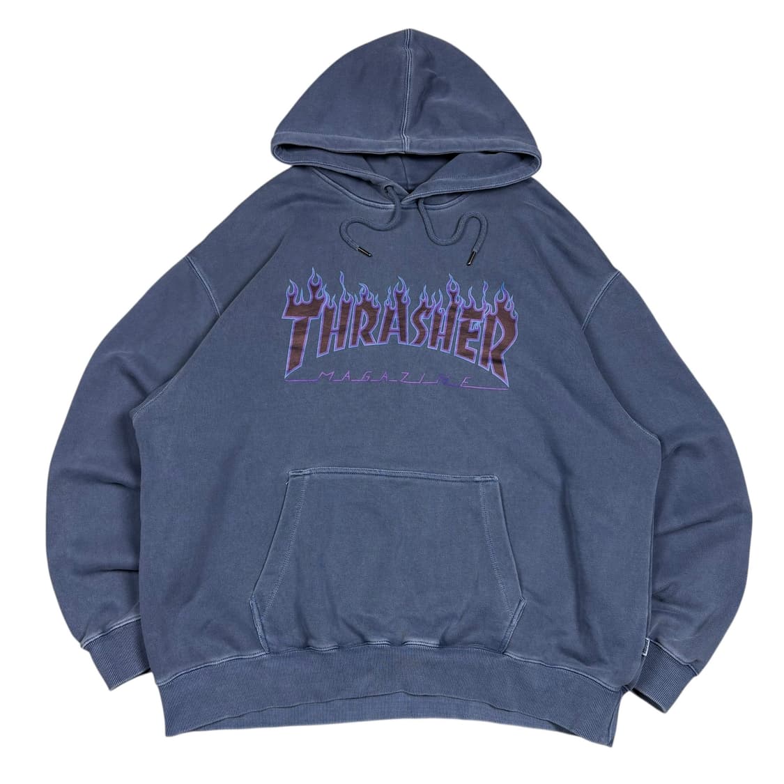 트레셔 피그먼트 네이비컬러 후드티 상품이미지1