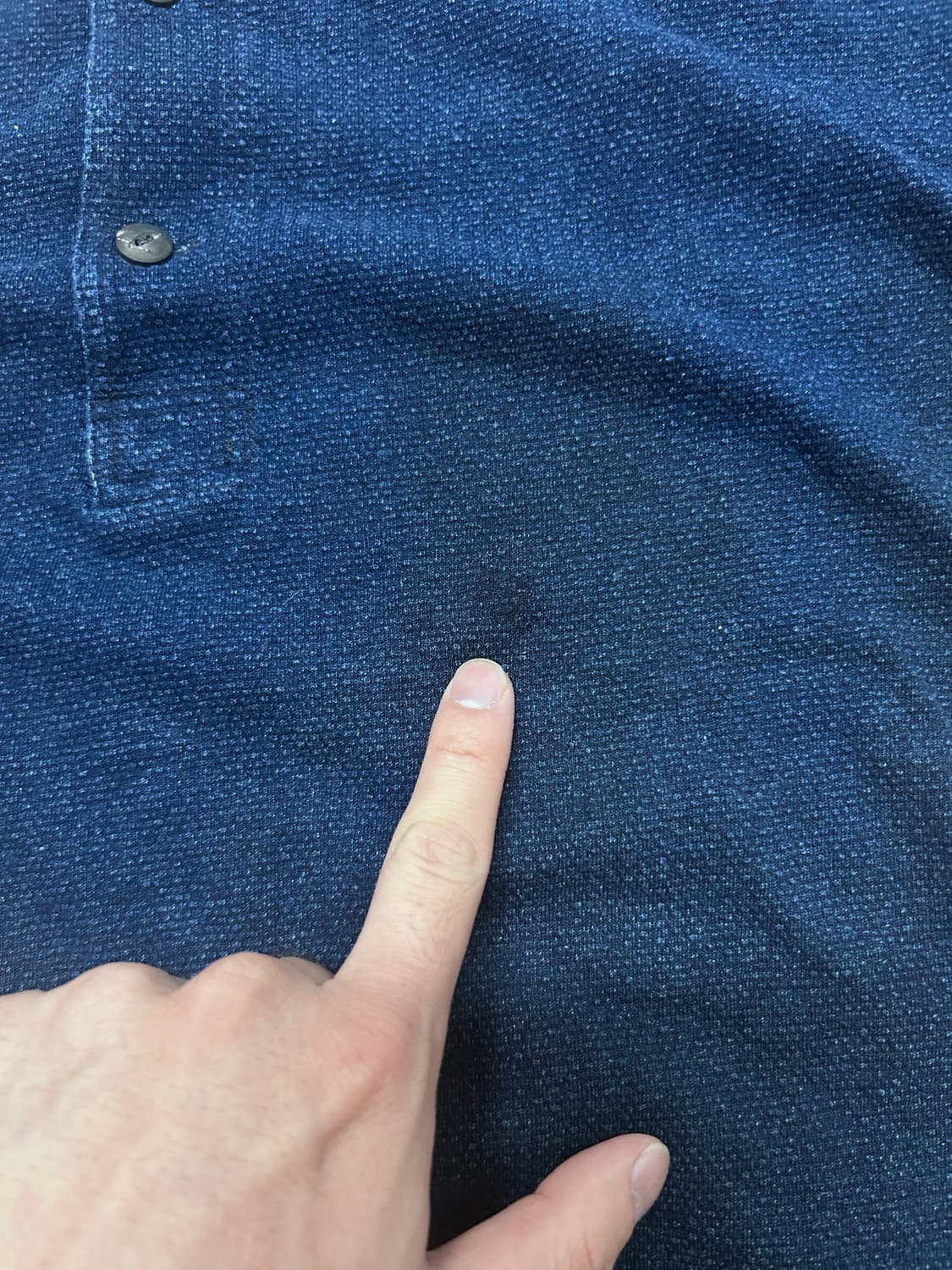 RRL 인디고 와플 헨리넥 반팔 XL 상품이미지5