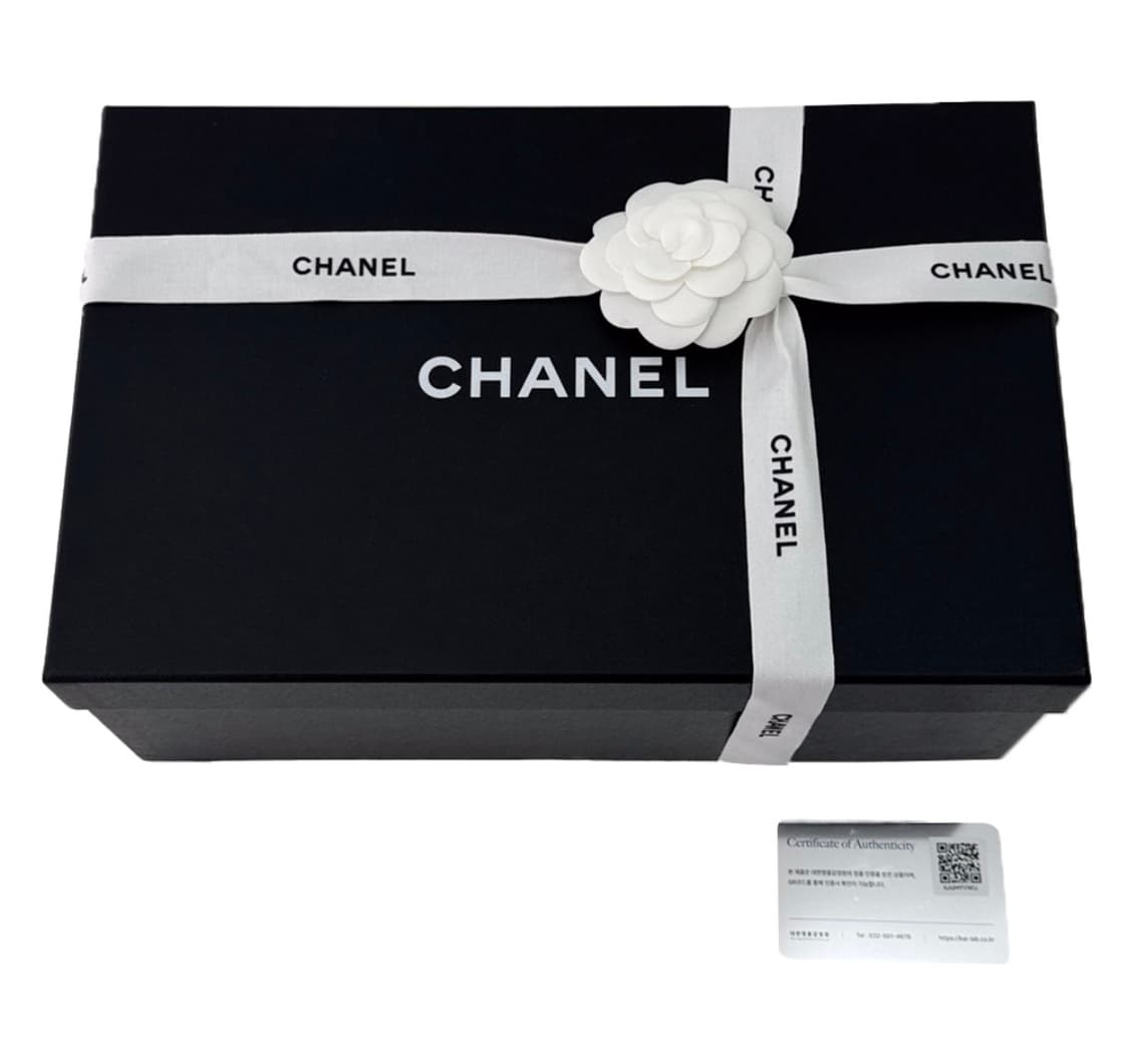 [40] CHANEL 샤넬 남성 믹스드파이버 금장 스니커즈 네이비 상품이미지10