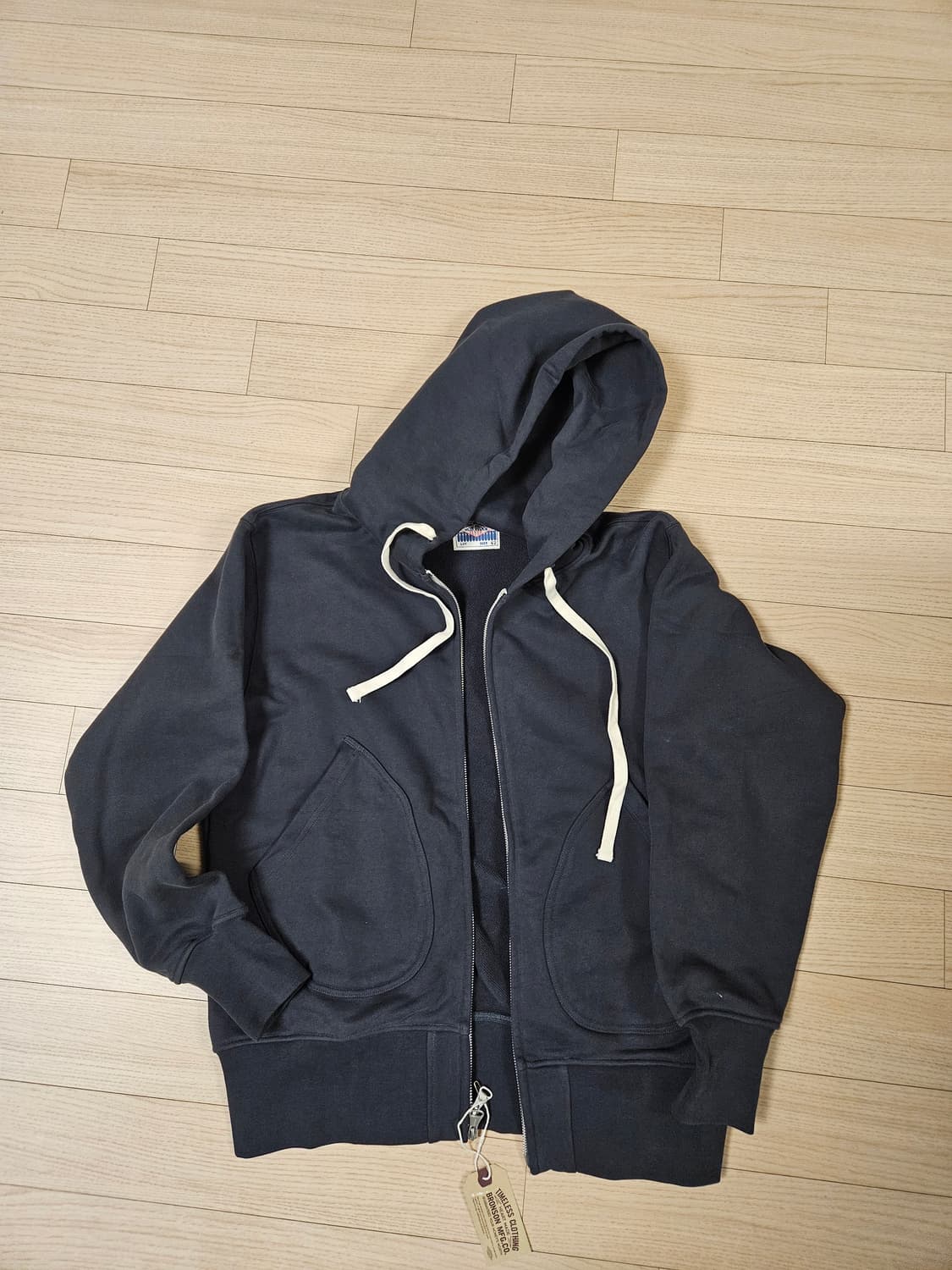 브론슨 논스탁 스웻후드집업 차콜 새상품 상품이미지1