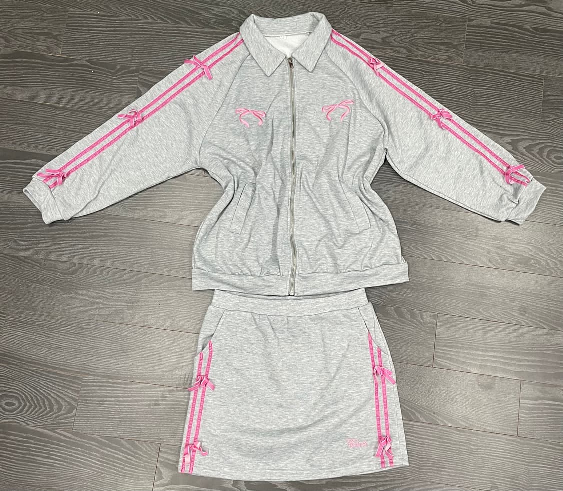 회핑 리본 트레이닝 스커트 갸루 키치 로걀 상품이미지2