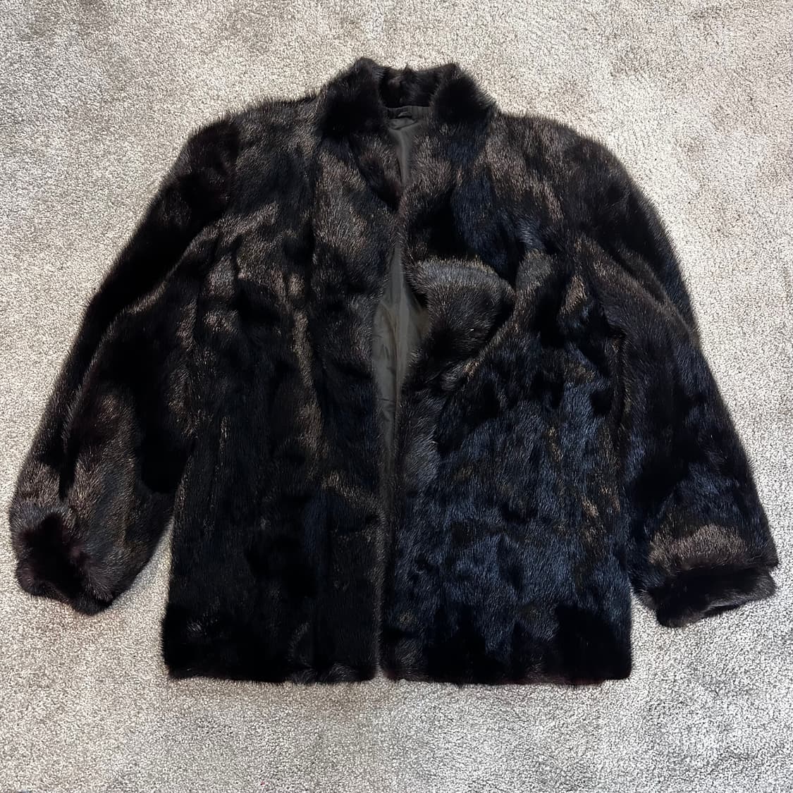 빈티지 블랙 사가밍크 코트 퍼자켓L 상품이미지2