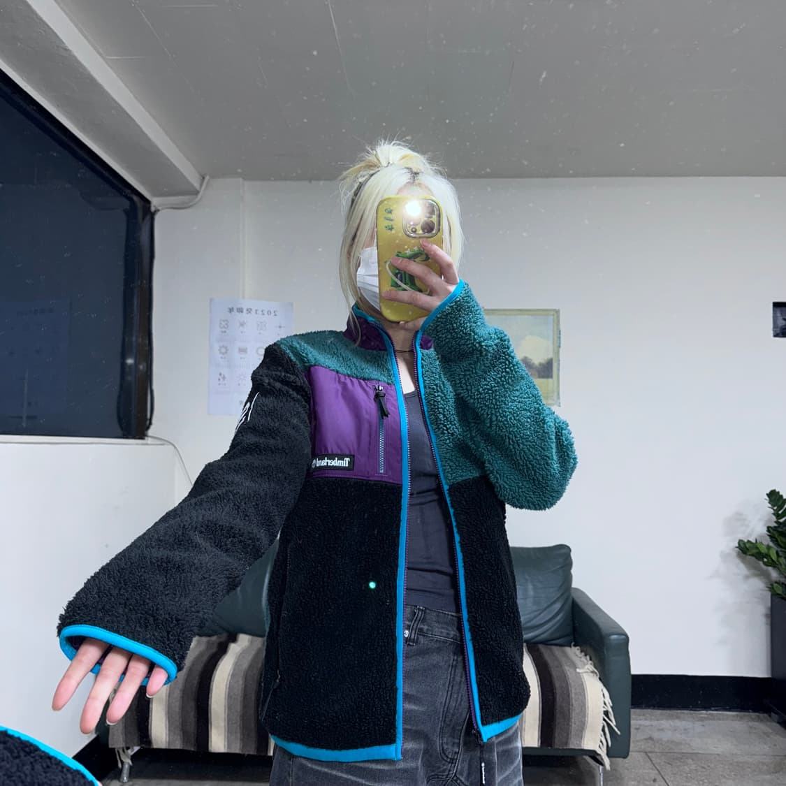 투티/0107 팀버랜드 컬러 블록 플리스 후리스 자켓 상품이미지1