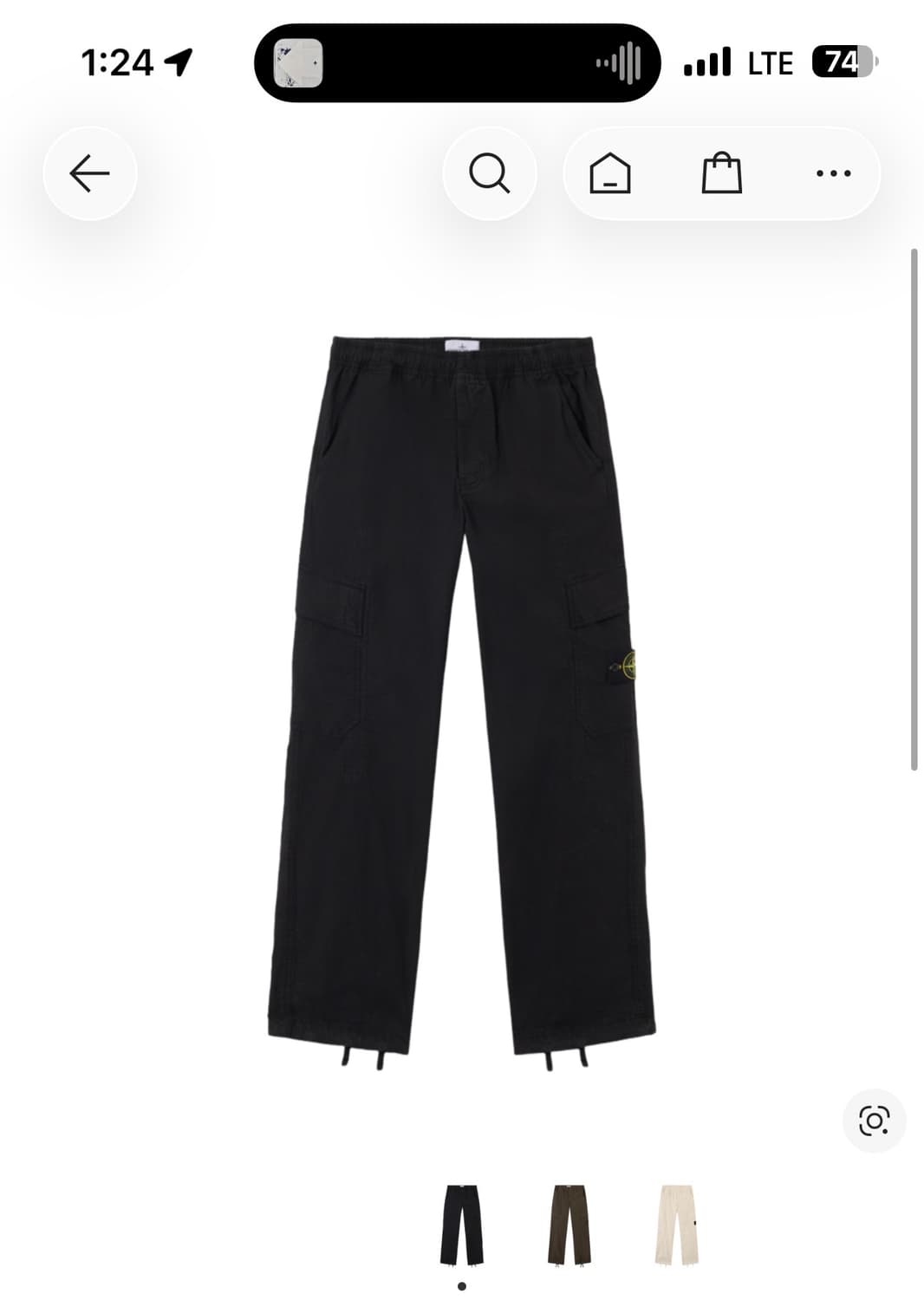 스톤아일랜드 25ss 루즈핏 카고팬츠 와이드 상품이미지2