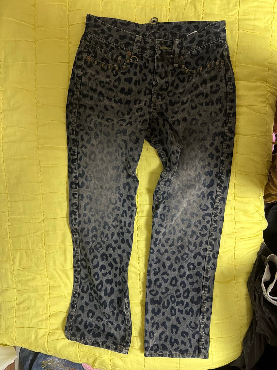 레오파드 펑크 청바지 상품이미지3