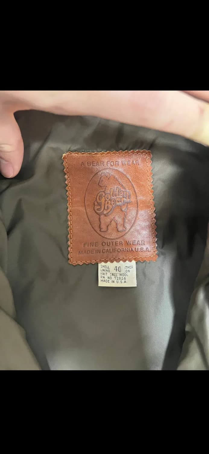 80s 골든베어 a2 레더 자켓 상품이미지2