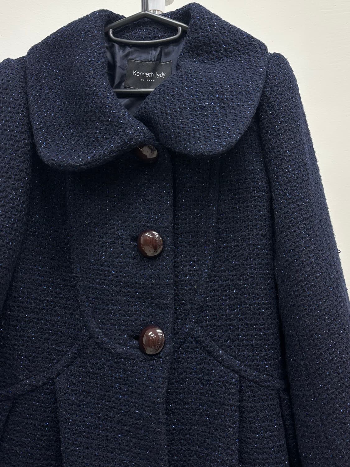 빈티지 네이비 울 코트 상품이미지7