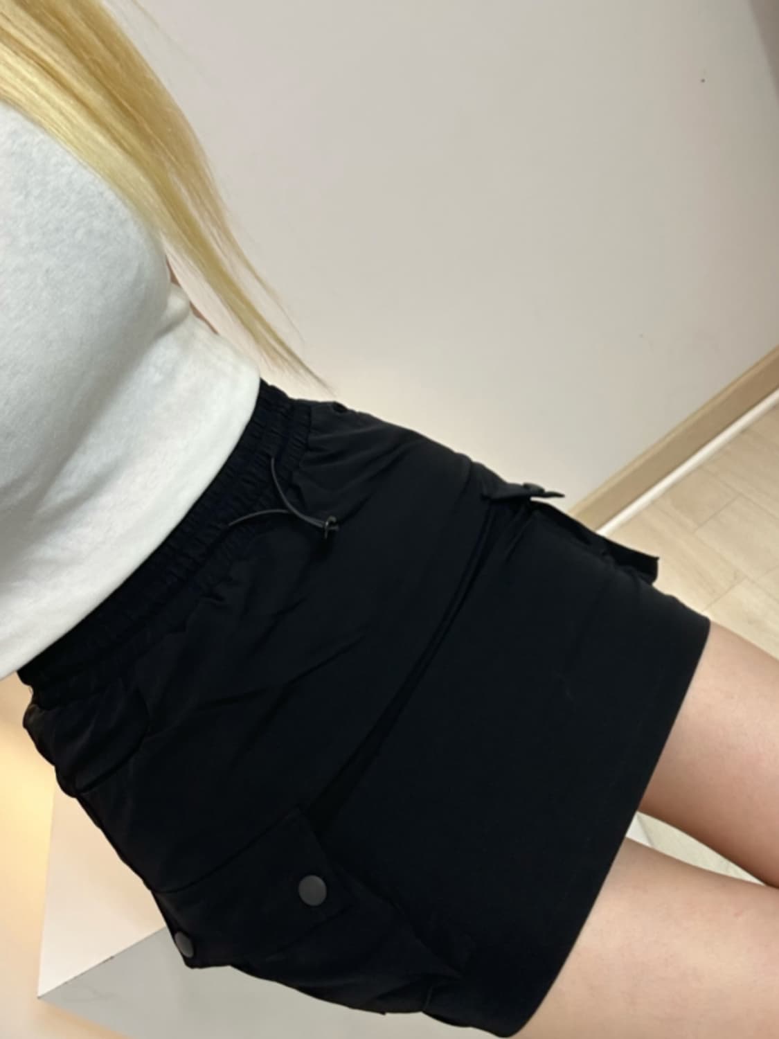 [M] 미유 쫀쫀 밴딩 카고스커트 블랙업 프렌치오브 애니원모어 상품이미지2