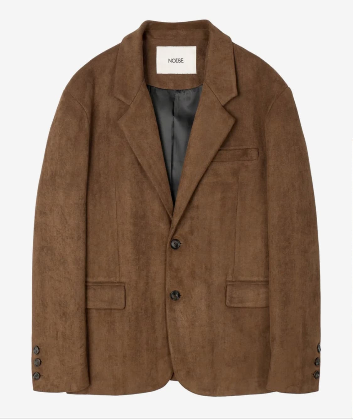 노이즈 스웨이드 블레이저 - 브라운 상품이미지1