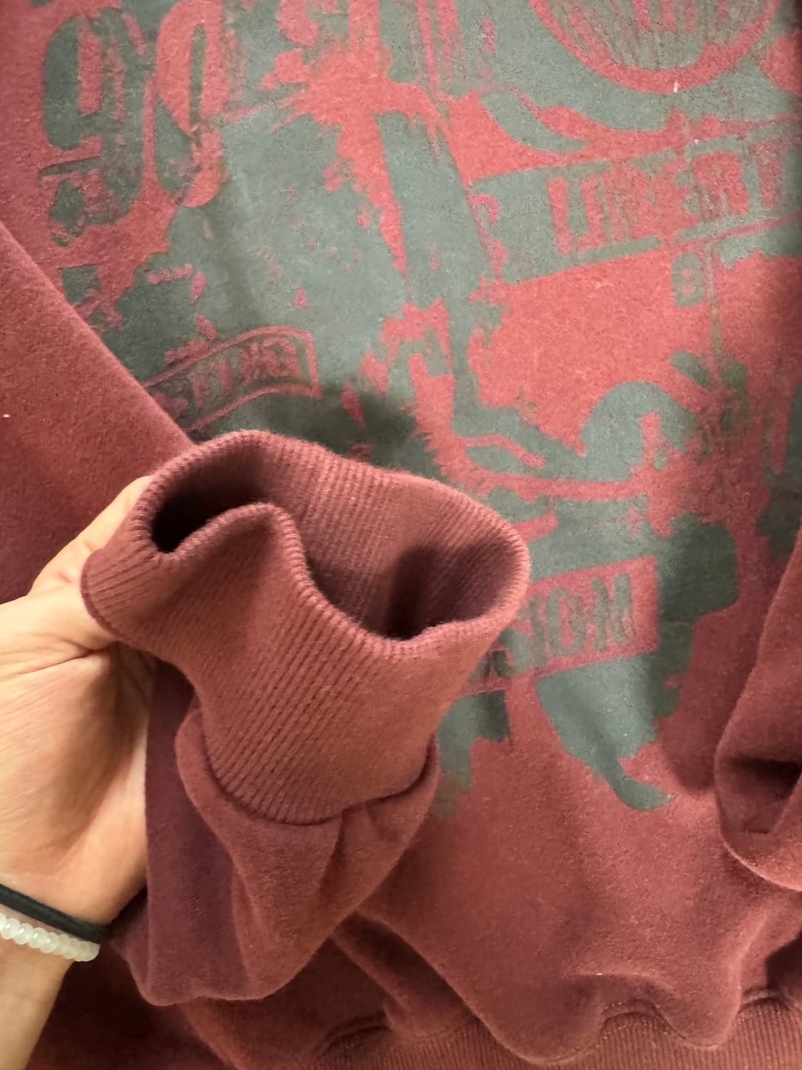 유토피아 스웨트셔츠 - 버건디 상품이미지4