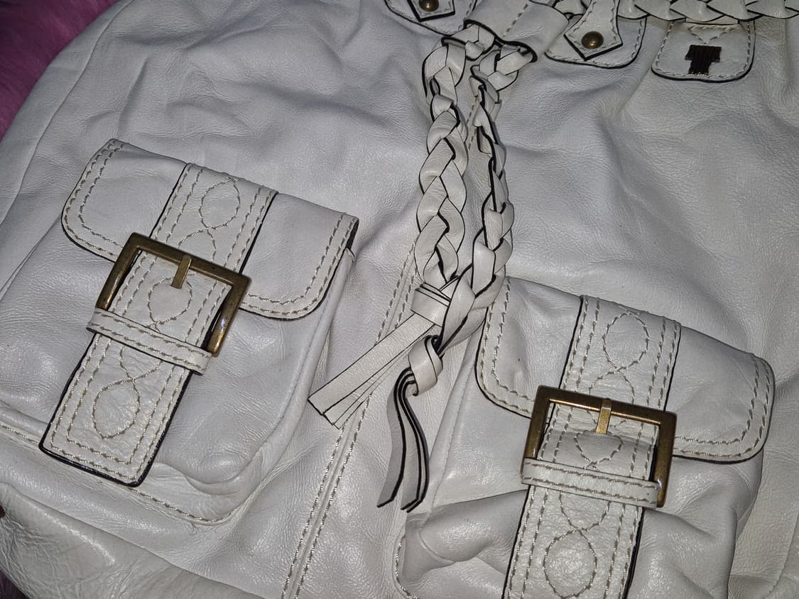 ANNA SUI y2k White tassel Buckle leather 상품이미지3