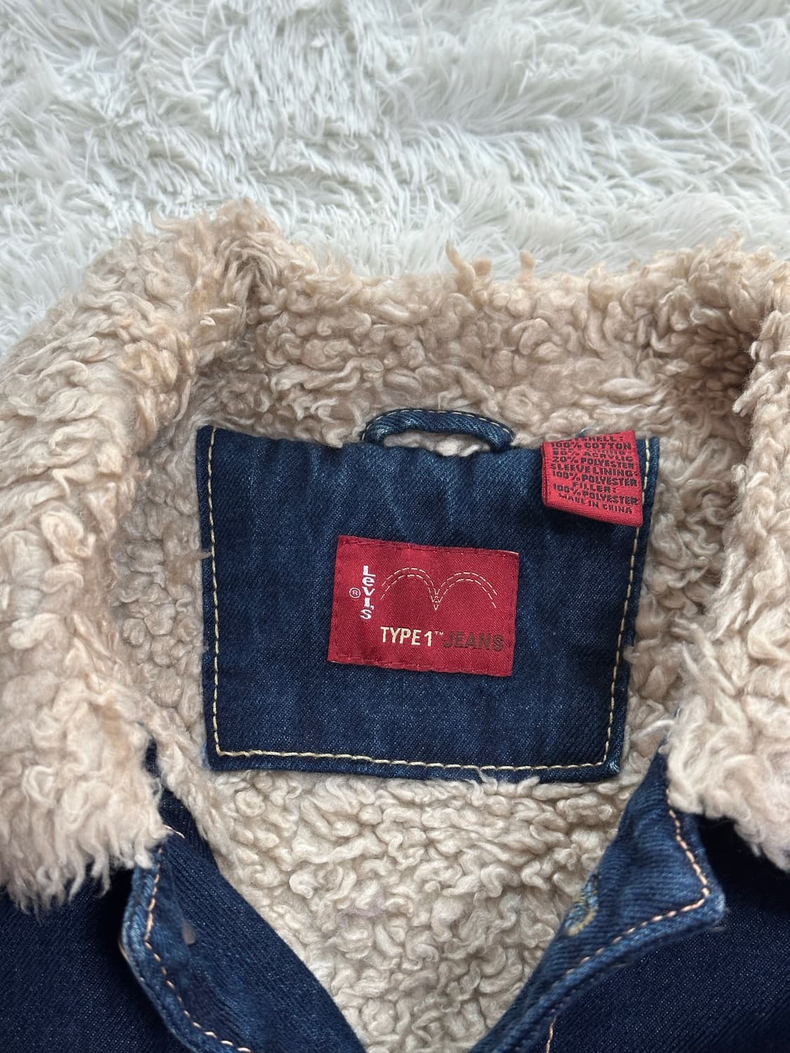 리바이스 TYPE 1 JEANS 양털 데님 자켓 105 상품이미지7