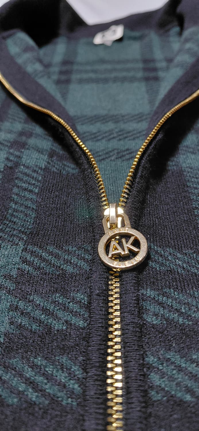 Anne Klein 앤클라인 체크 니트 집업 자켓 (L사이즈) 상품이미지5