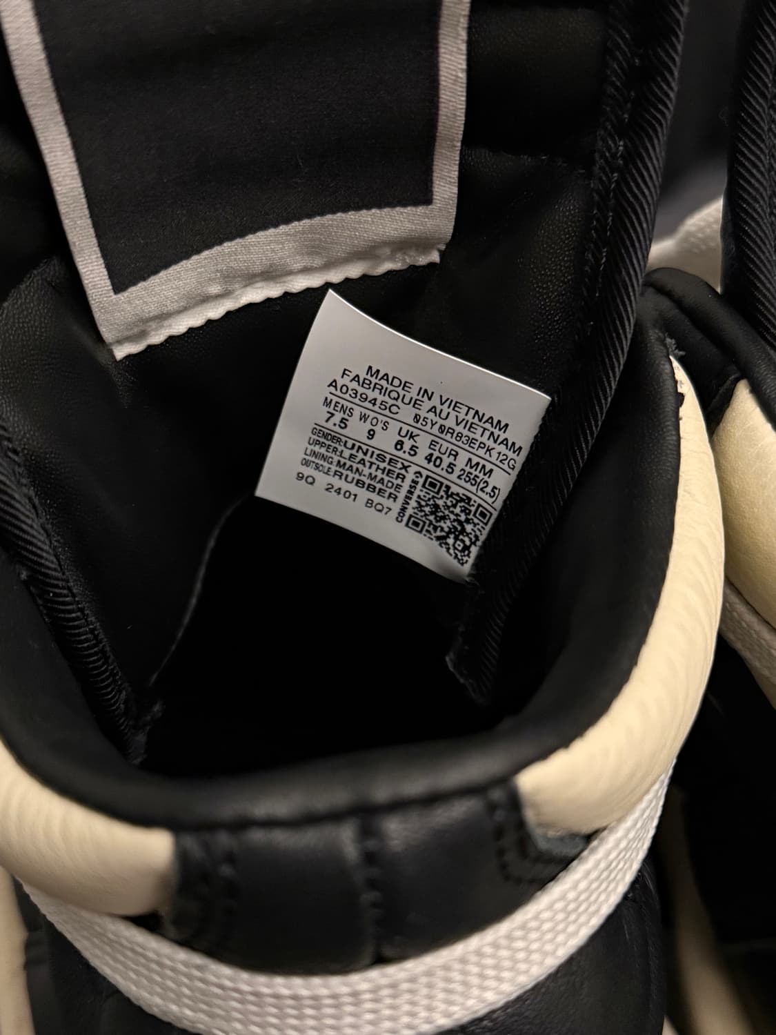 릭오웬스 다크쉐도우 터보웨폰 블랙 크림 상품이미지5