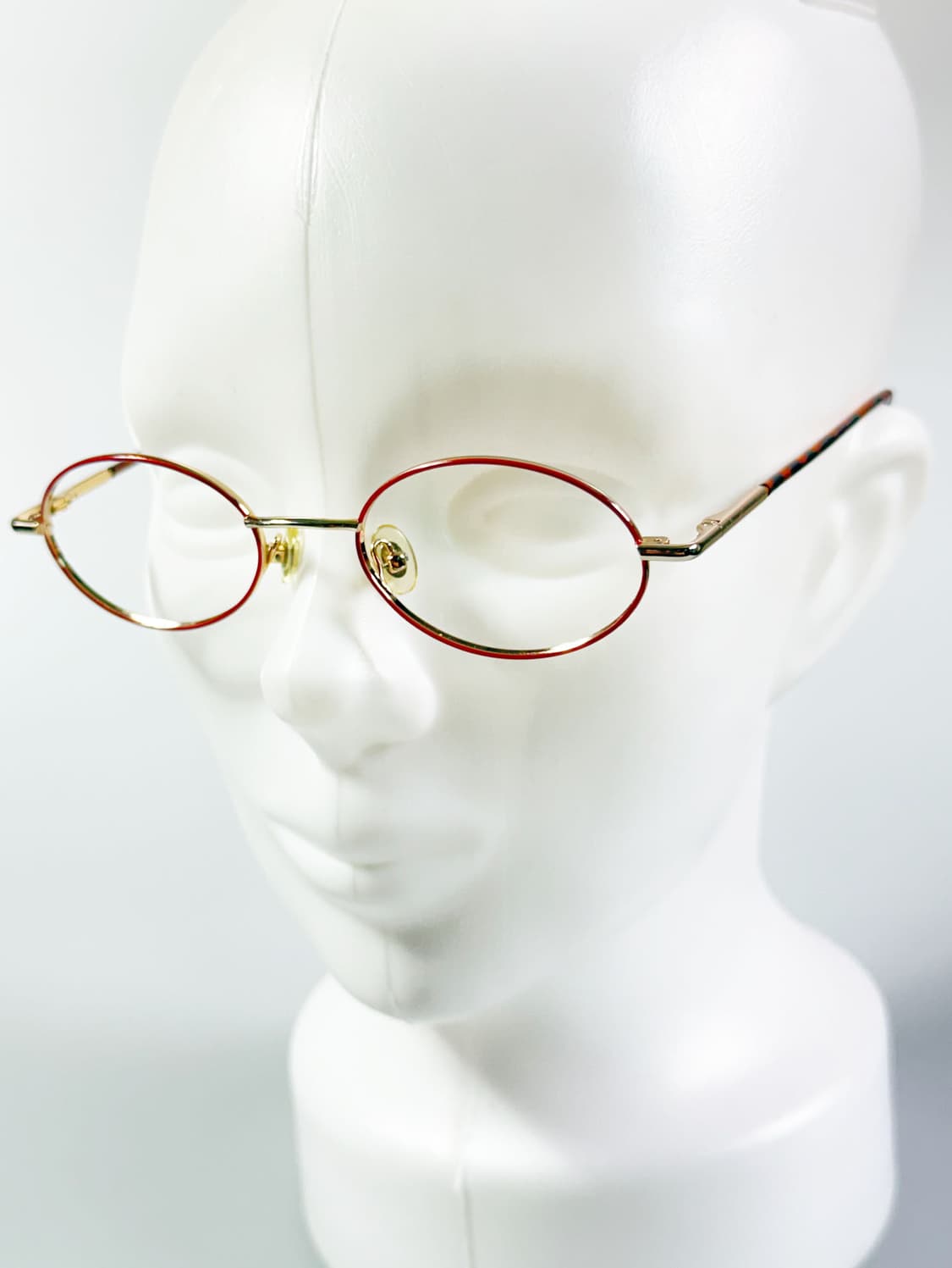 레드&골드 콤비 슬림 오벌 메탈 프레임 빈티지 안경 상품이미지8