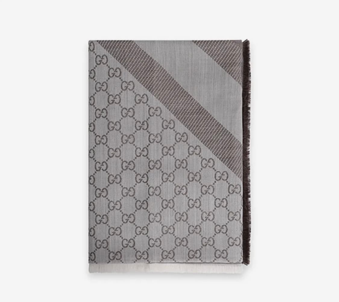 구찌 자카드 GG 울 실크 스카프 머플러 상품이미지5