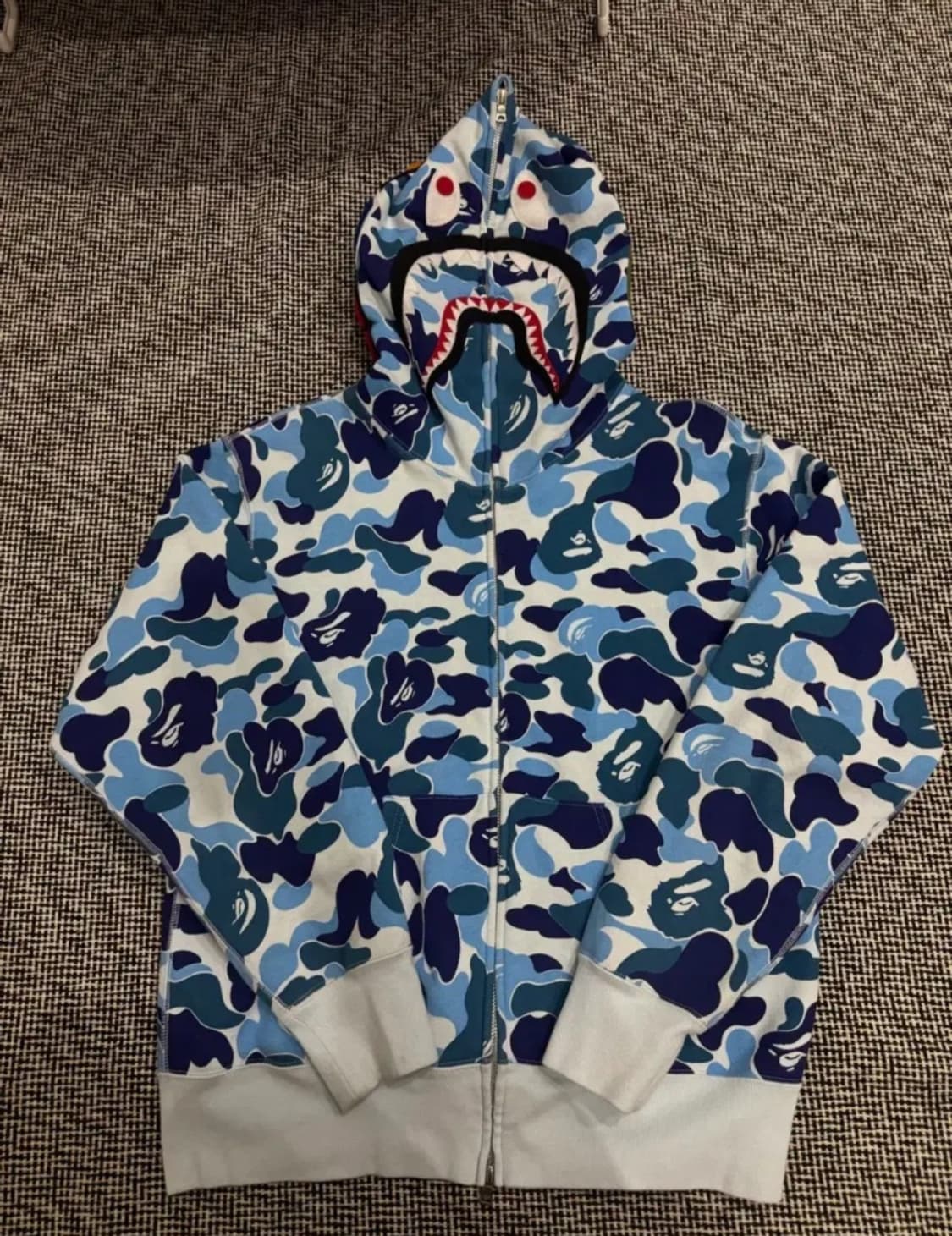 (W) 베이프 ABC 카모 샤크 풀 집 후드 상품이미지1