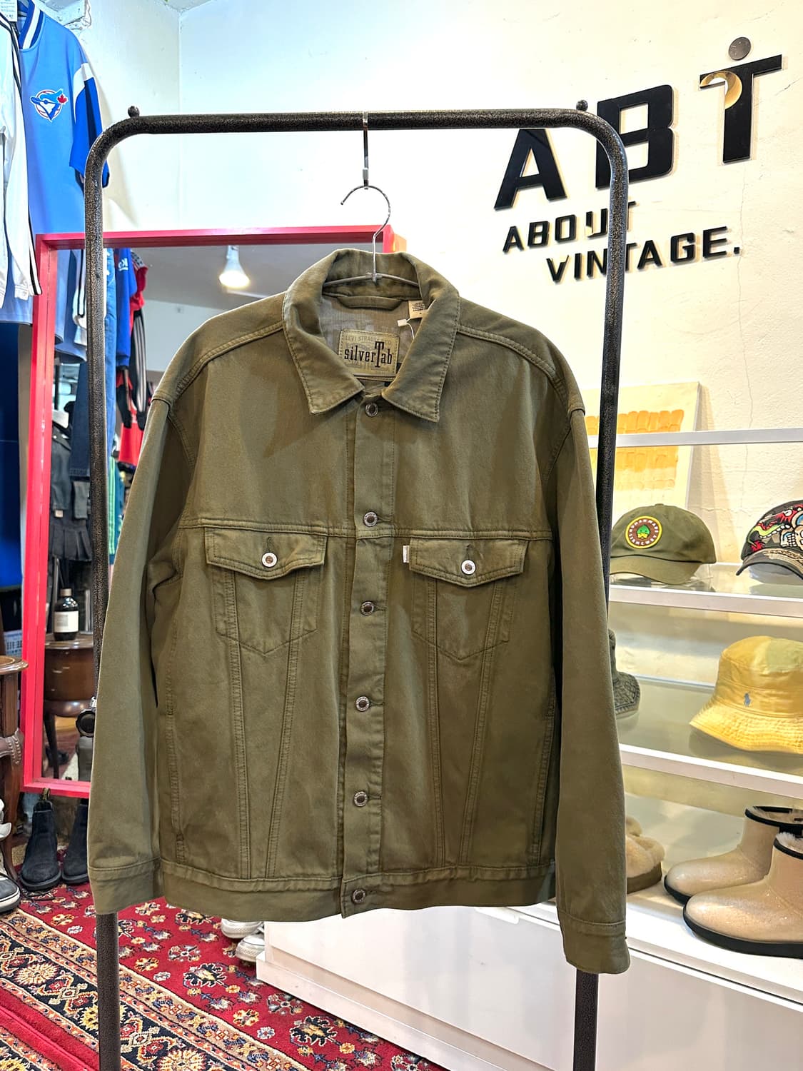 리바이스 실버탭 라인 데님 자켓 카키 M 상품이미지1