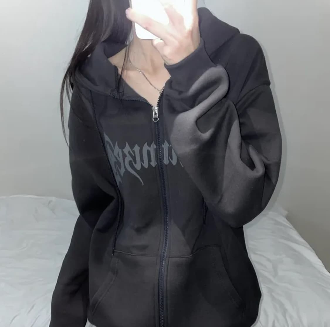 데블 오버핏 투웨이 후드집업 상품이미지1