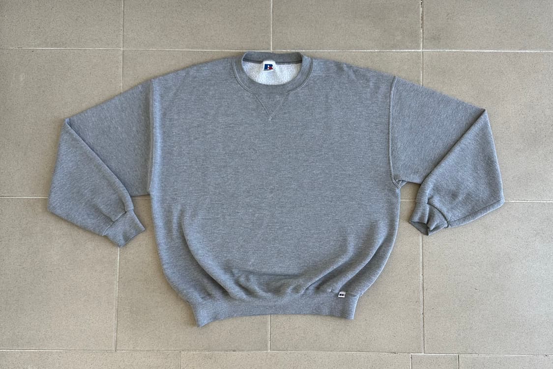 90s 빈티지 러셀 스웻셔츠 그레이 XL 상품이미지1