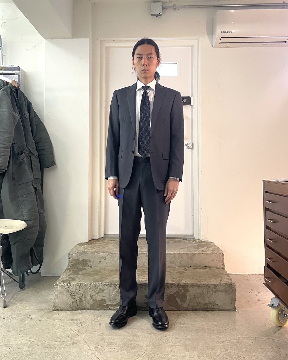 랄프로렌 블랙라벨 2버튼 그레이 스트라이프 수트 / 36,29 상품이미지10