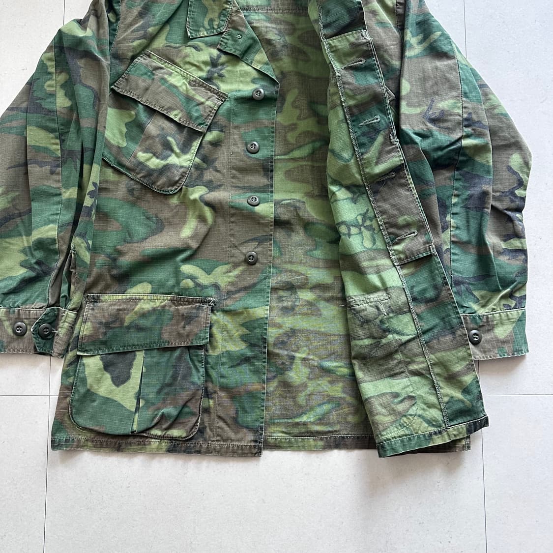 60s 미군 오리지널 ERDL 정글퍼티그 리프패턴 상품이미지5