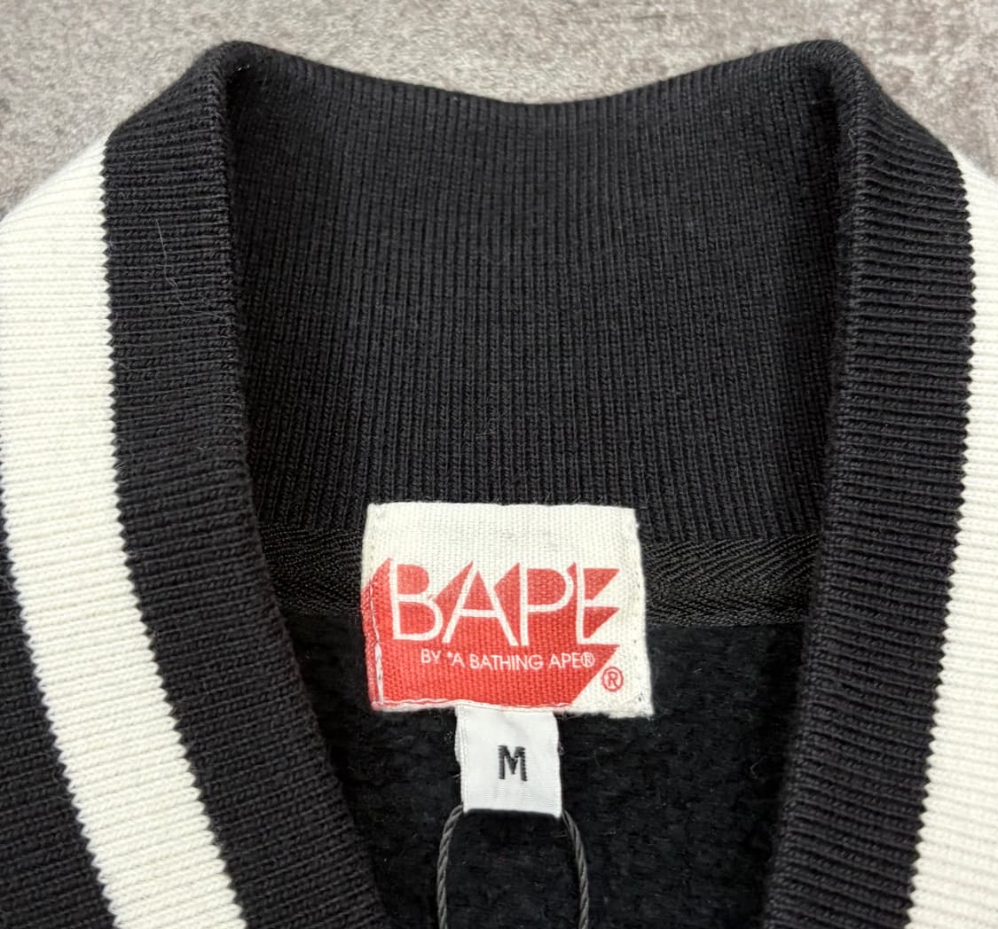 00s 베이프 A BATHING APE Nigo era 블랙 바시티 자켓 상품이미지7