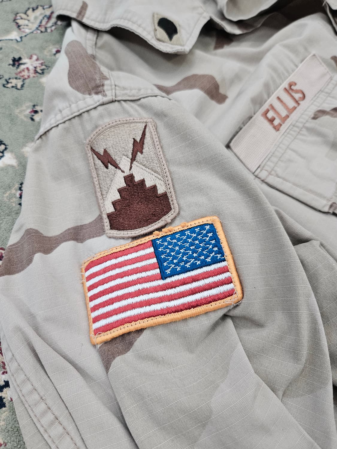 [최종할인] 00'US ARMY 풀패치 사막3색 BDU L-R 105 상품이미지6