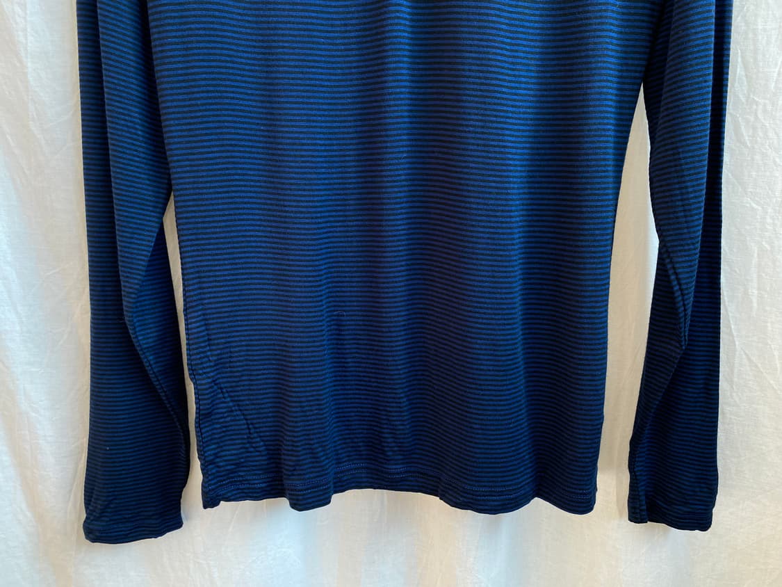 TOPVALU 블루 스트라이프 터틀넥탑(M) 상품이미지5