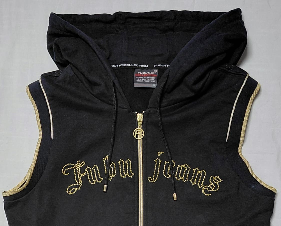 [희귀/S] 00's FUBU 푸부 올드스쿨 시퀸 로고 후드 베스트 상품이미지4